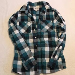 Teal flannel EUC